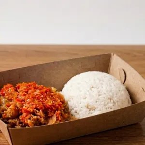 Ayam Geprek + Nasi