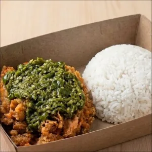 Ayam Geprek Sambel Ijo + Nasi