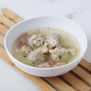 Baso urat besarbaso urat besar + tahu + mie (mie kuning+putih+toge+sawi)