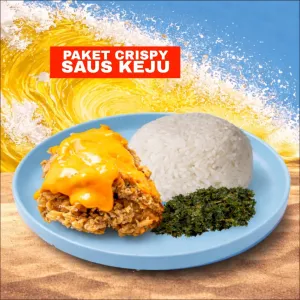 Paket Ayam Crispy Saus Keju