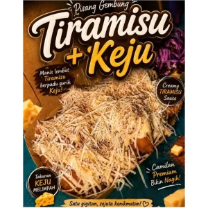 pisang Gembungpisang Gembung double topping tiramisu keju