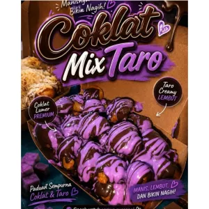 pisang gembungpisang Gembung double topping coklat taro