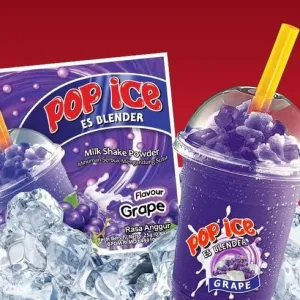pop ice anggur topping ice cream cincau dan susupop ice topping ice cream cincau dan susu