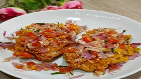 Nasi Ayan Geprek Sambal Matah