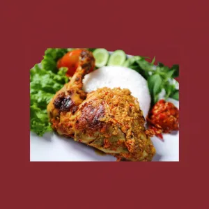 PAKET NASI AYAM TALIWANG + SAMBAL MERAH /IJONasi ayam taliwang pedas lengkap dengan sambal merah/ijo yang menggoda selera.