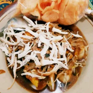 kupat tahu+ayam suwir