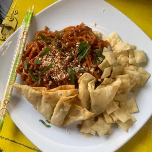 Mie jebew pangsit