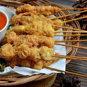 cilor (cimol dan telor) isi 10 tusuk + saos