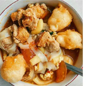 SEBLAK KRUPUK CAMPUR SIOMAY/BATAGOR KERINGTULIS DI CATETAN 
BERKUAH/NYEMEK
LEV ORI, SEDIKIT, SEDANG, PEDAS, EXTRA PEDAS